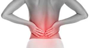 Woman with lower back pain