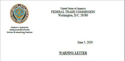 Letter from FTC