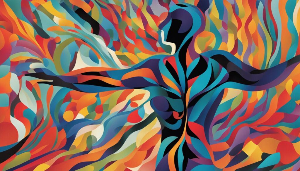 An abstract depiction of a person receiving the most common treatment for MS, showing the treatment's impact on their body and mind. The image should convey a sense of hope and empowerment, with bright colors and dynamic shapes representing the body's healing process.