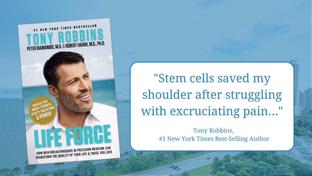 With his knowledge and experience, Tony discussed his personal experience with stem cell therapy and how it improved his quality of life in his new book Life Force. 