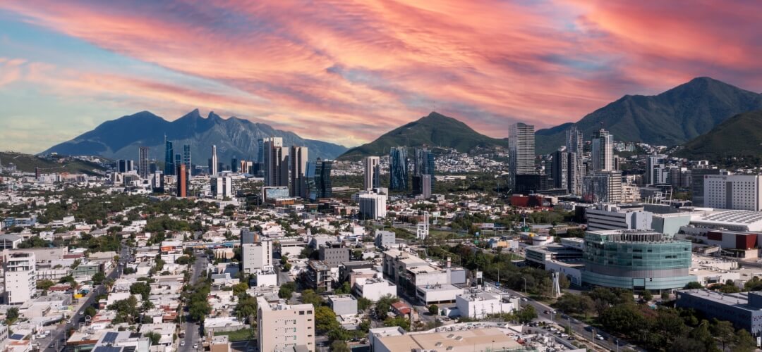Downtown Mexico City at sunrise