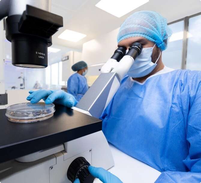backed-by-25-years-of-science-and-research BioXcellerator lab worker